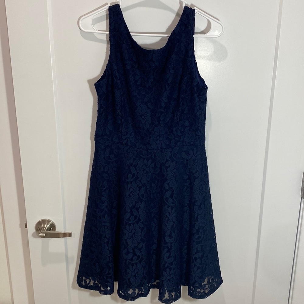 Macy’s Navy Lace Juniors Dress